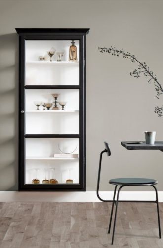 Lindebjerg Design Classic V4 Vitrine Linksangeschlagene Tür 70x170 cm - Schwarz