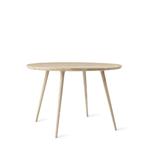 Mater Accent Spisebord Ø: 110 cm - Mat Hvidlakeret Egetræ
