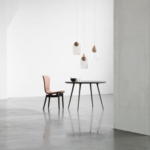 Mater Accent Esstisch Ø: 110 cm – Mattweiß lackierte Eiche
