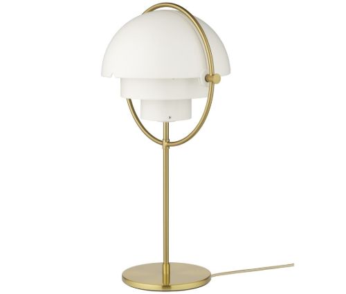 GUBI Multi-Lite Bordlampe H: 50 cm - Brass Base/White Semi Matt