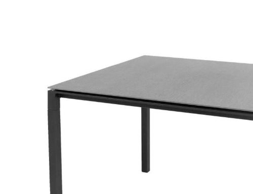 Cane-line Outdoor Pure Gartentisch 100x100 cm - Lavagrau/Basaltgraue Keramik