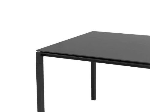 Cane-line Outdoor Pure Gartentisch 100x100 cm - Lavagrau/Neroschwarze Keramik