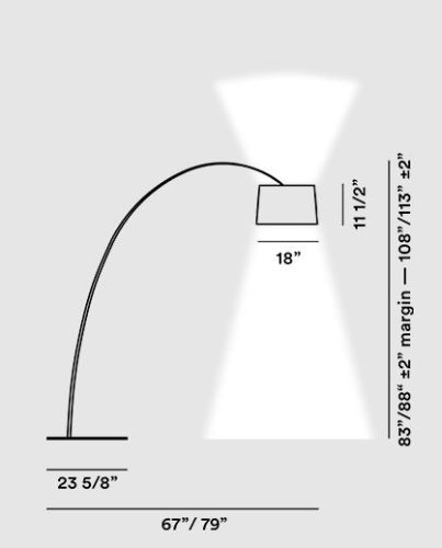 Foscarini Twiggy Stehleuchte H: 212-288cm - Schwarz