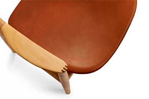Bent Hansen Asger Chair M. Polsterung H: 80 cm – Eiche, geölt / Whiskey Ranchero-Leder