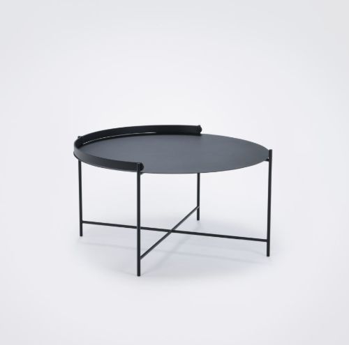 HOUE EDGE Tray Table Ø: 76 cm - Black/Black