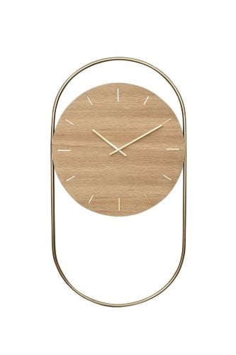 Andersen Furniture A-Wall Clock H: 76 cm - Eg/Messing