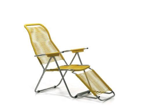 Fiam Spaghetti Outdoor Relax Armchair SH: 38 cm - Yellow