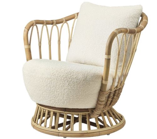 GUBI Grace Lounge Chair Fully Upholstered SH: 45 cm - Dedar Karakorum 001