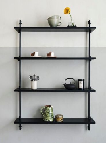 Moebe Wandregal-Sets 115 x 85 cm – Eiche/Schwarz
