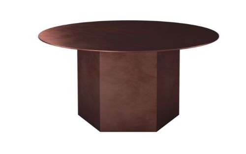 GUBI Epic Coffee Table Ø: 80 cm - Earthy Red Steel