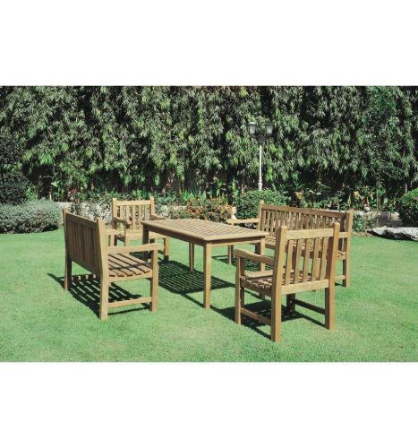 Kircodan Queens Park Bench 2 Pers. L: 121 cm – Teak