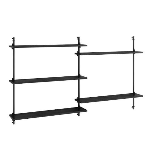 Moebe Wall Shelving Sets 85x162 cm - Black