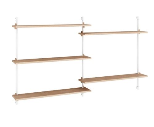Moebe Wall Shelving Sets 85x162 cm - Oak/White