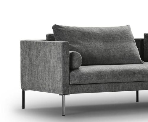 Juul 701 Ecksofa 230x220 cm - Amdal 180/Gebürsteter Edelstahl