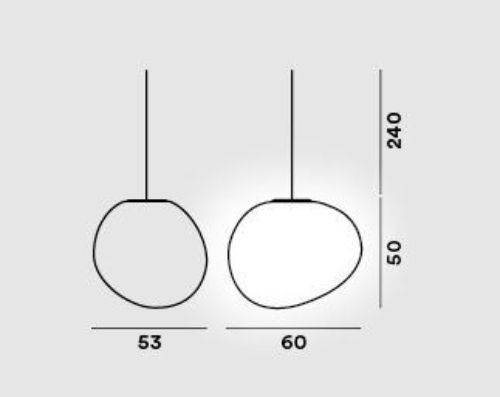 Foscarini Gregg Outdoor-Pendelleuchte X-Large H: 50 cm – Weiß