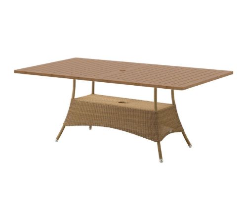 Cane-line Outdoor Lansing Havebord 180x100 cm - Natural/Teak