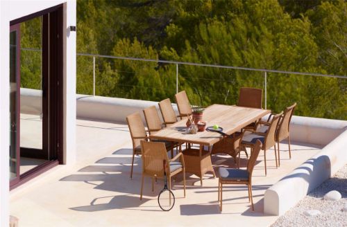 Cane-line Outdoor Lansing Gartentisch 180x100 cm - Natur/Teak