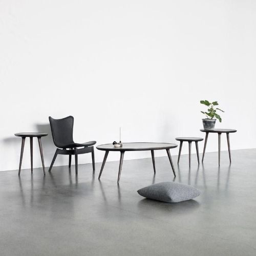 Mater Accent Beistelltisch Klein H: 42 cm - Schwarz lackierte Eiche