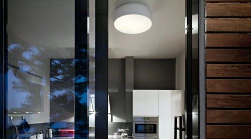 FLOS Smithfield Pro Deckenleuchte Dali Dimmbar Ø: 60 cm - Schwarz glänzend