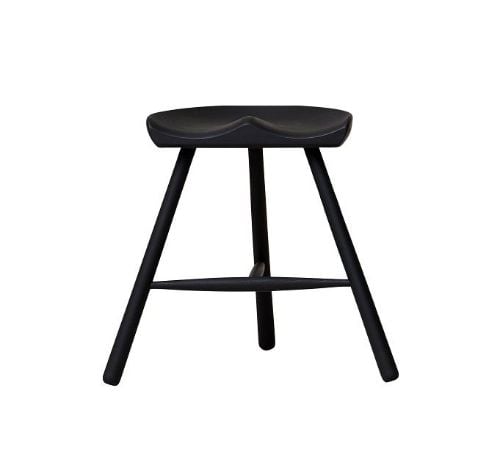 Form & Refine Shoemaker Chair No. 49 SH: 46 cm - Black Painted Beech OUTLET