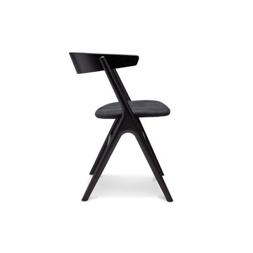 Sibast Furniture No 9 Esszimmerstuhl SH: 45 – Schwarze Eiche / Dunes-Leder Anthrazit