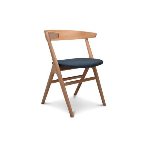 Sibast Furniture No 9 Dining Chair SH: 45 - Soap Oak / Wool Remix 873 Blue