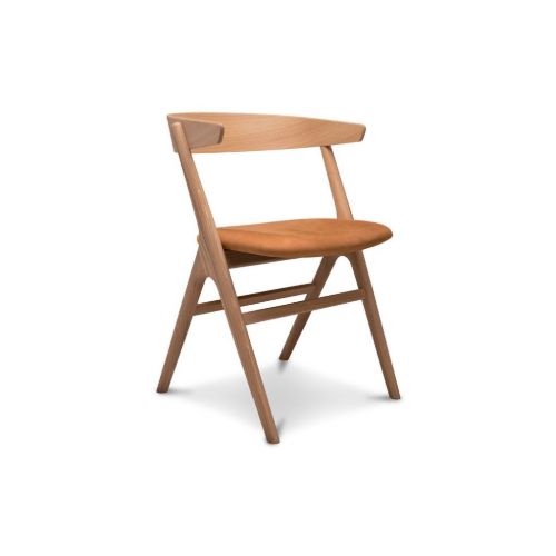Sibast Furniture No 9 Dining Chair SH: 45 - Soap Oak / Dunes Leather Cognac