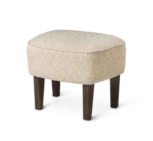 Audo Copenhagen Ingeborg Signatur Fodskammel H: 38 cm - Sacho Zero Boucle 001/Røget Eg