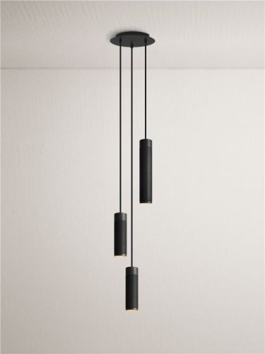Thorup Copenhagen Patrone Pendelleuchte Cluster 3-flammig Ø: 22 cm – Schwarz brüniertes Messing