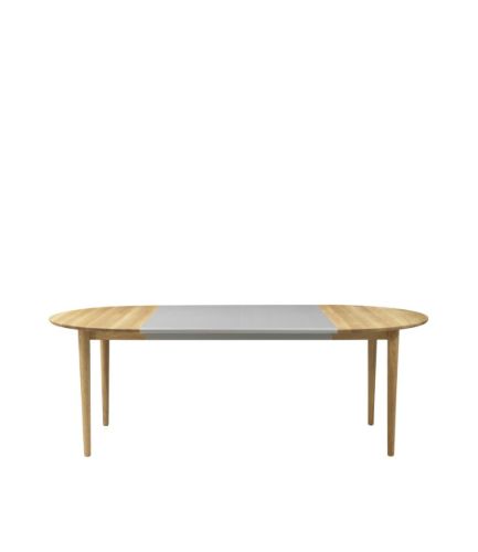 FDB Furniture Zusätzliche Platte für Esstisch C62E Birke Unit10 50 x 115 cm – Grau