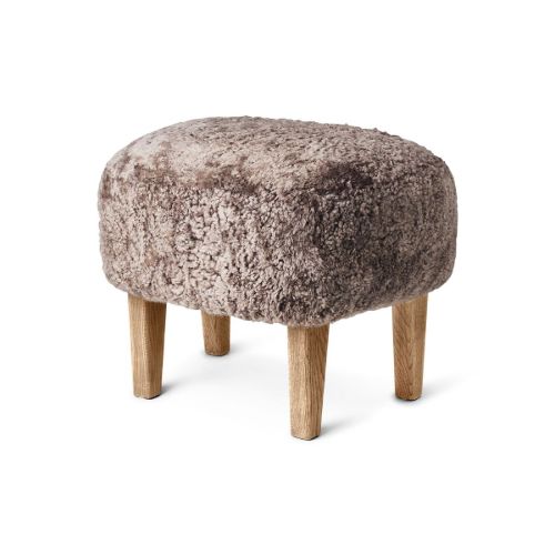 Audo Copenhagen Ingeborg Fodskammel H: 38 cm - Sheepskin Sahara/Eg