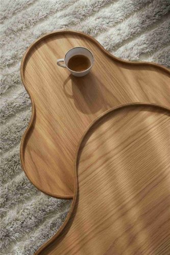 Swedese Flower Mono Couchtisch 90 x 84 x 39 cm – Eiche Naturlack/Chrom