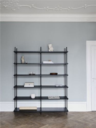 Moebe Regalsystem Double 200x162 cm - Eiche/Weiß