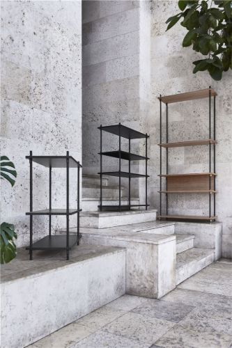 Moebe Regalsystem Medium 115x85 cm - Eiche/Weiß