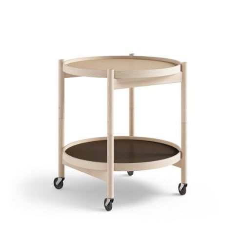 Brdr. Krüger Bølling Bakkebord m. 2 bakker Ø: 50 cm - Ubehandlet Bøg/Earth