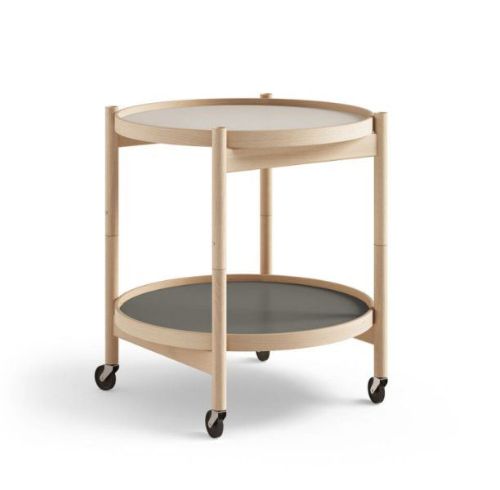 Brdr. Krüger Bølling Bakkebord m. 2 bakker Ø: 50 cm - Olieret Bøg/Stone