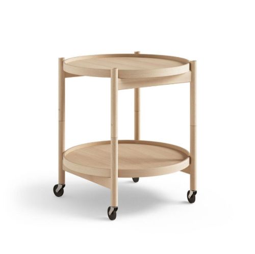 Brdr. Krüger Bølling Bakkebord m. 2 bakker Ø: 50 cm - Olieret Bøg/Finér