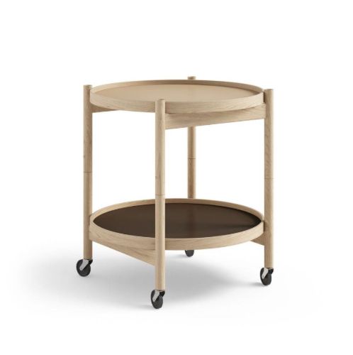 Brdr. Krüger Bølling Bakkebord m. 2 bakker Ø: 50 cm - Ubehandlet Eg/Earth