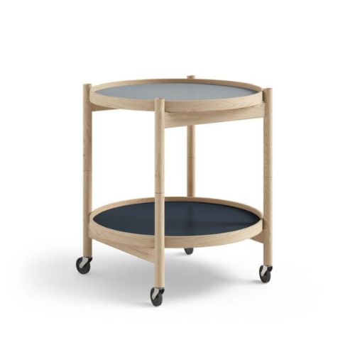 Brdr. Krüger Bølling Bakkebord m. 2 bakker Ø: 50 cm - Ubehandlet Eg/Water