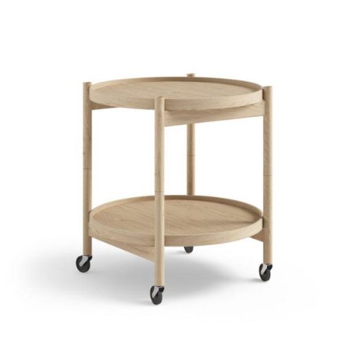Brdr. Krüger Bølling Bakkebord m. 2 bakker Ø: 50 cm - Ubehandlet Eg/Finér