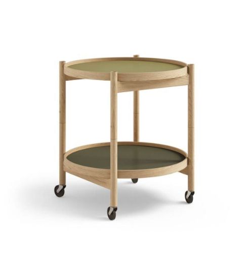 Brdr. Krüger Bølling Bakkebord m. 2 bakker Ø: 50 cm - Olieret Eg/Leaf