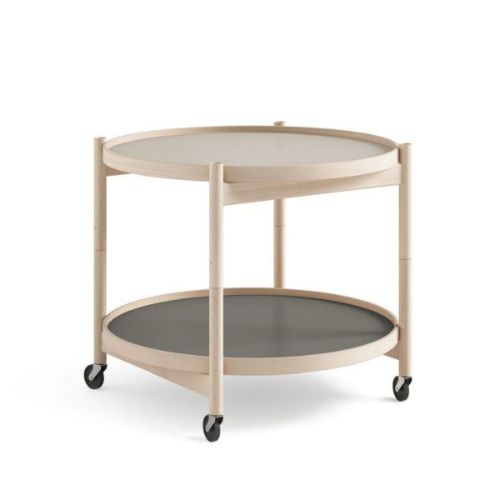 Brdr. Krüger Bølling Bakkebord m. 2 bakker Ø: 60 cm - Olieret Bøg/Stone
