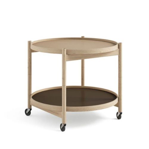 Brdr. Krüger Bølling Bakkebord m. 2 bakker Ø: 60 cm - Ubehandlet Eg/Earth