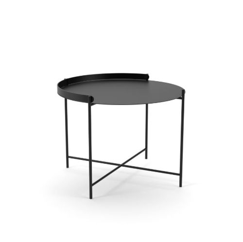 HOUE EDGE Tray Table Ø: 62 cm - Black/Black