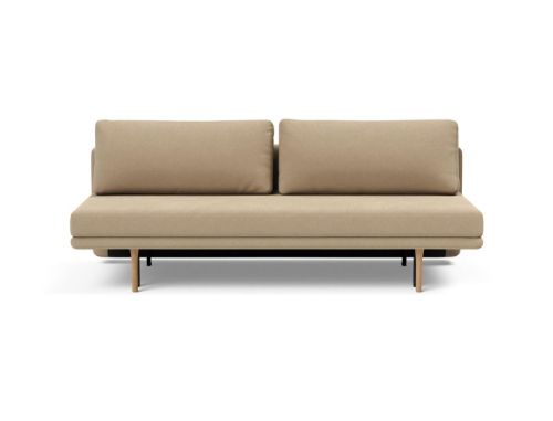 Innovation Living Black Label ILB 300 abnehmbares Schlafsofa, L: 200 cm – Yogia Ingwer/lackierte Eiche