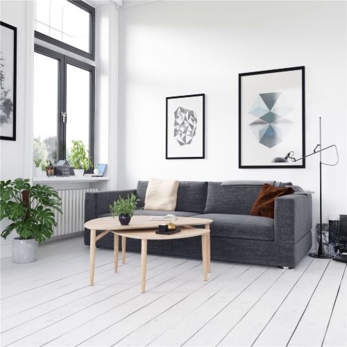 Thomsen Furniture Nordic Katrine Couchtisch Dreieck groß 89 x 126 x 55 cm – geölte Eiche