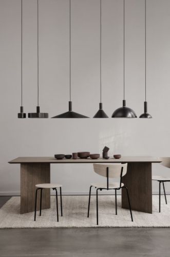 Ferm Living Mingle Holztischbeine B68 H: 71,65 cm – Dunkel gebeizte Eiche