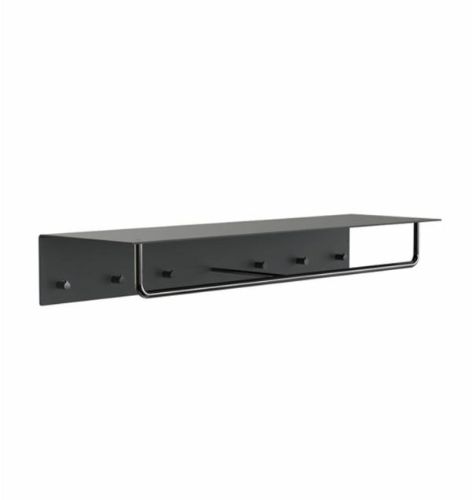 FROST UNU Hattehylde 1000 L: 100cm - Mat Sort/Poleret Sort