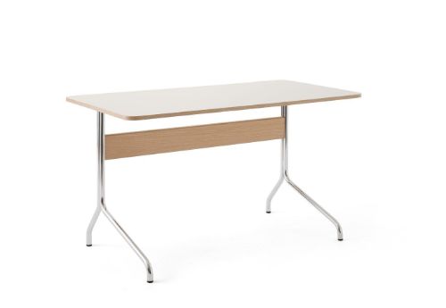 &Tradition Pavilion Desk AV16 Skrivebord B: 130 cm - Linoleum Mushroom 4176 / Lacquered Oak
