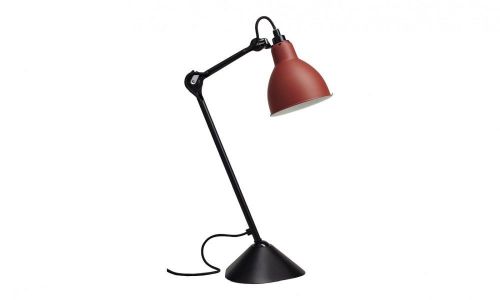 DCW Editions Lampe Gras N205 Bordlampe Rund H: 59cm - Sort/Rød